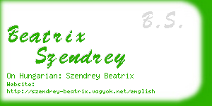 beatrix szendrey business card